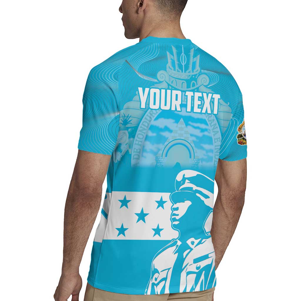 Personalized Honduras Scarlet Macaw Rugby Jersey Happy Independence Day 1821 - Wonder Print Shop