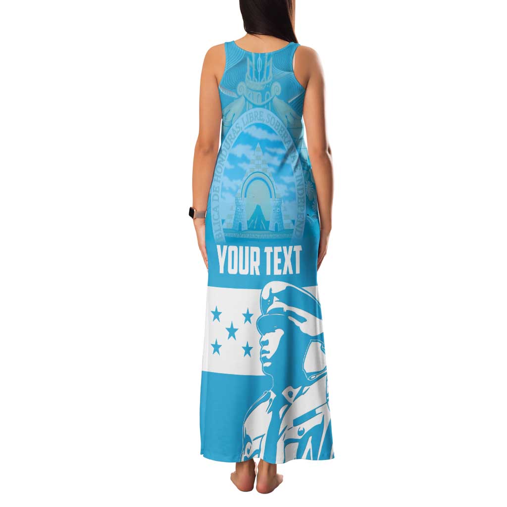 Personalized Honduras Scarlet Macaw Tank Maxi Dress Happy Independence Day 1821 - Wonder Print Shop