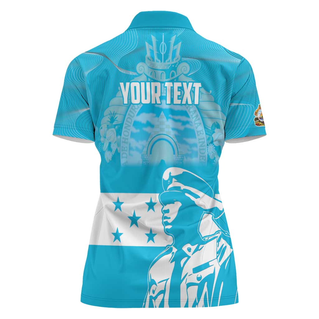 Personalized Honduras Scarlet Macaw Women Polo Shirt Happy Independence Day 1821 - Wonder Print Shop