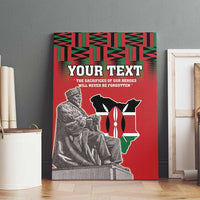 Personalized Kenya Mashujaa Day Canvas Wall Art Mzee Jomo Kenyatta With Coat Of Arms - Wonder Print Shop