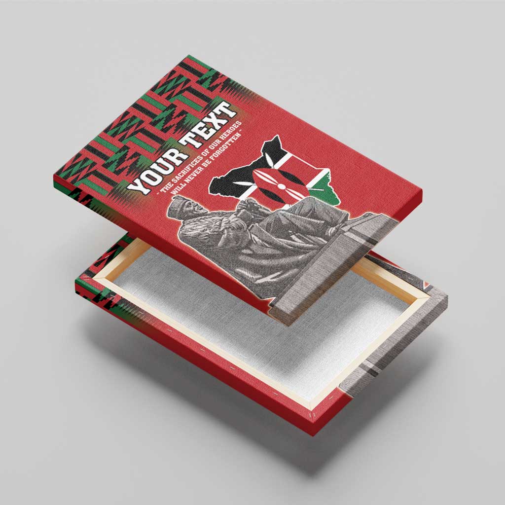 Personalized Kenya Mashujaa Day Canvas Wall Art Mzee Jomo Kenyatta With Coat Of Arms - Wonder Print Shop
