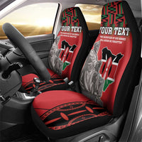 Personalized Kenya Mashujaa Day Car Seat Cover Mzee Jomo Kenyatta With Coat Of Arms - Wonder Print Shop