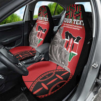 Personalized Kenya Mashujaa Day Car Seat Cover Mzee Jomo Kenyatta With Coat Of Arms - Wonder Print Shop