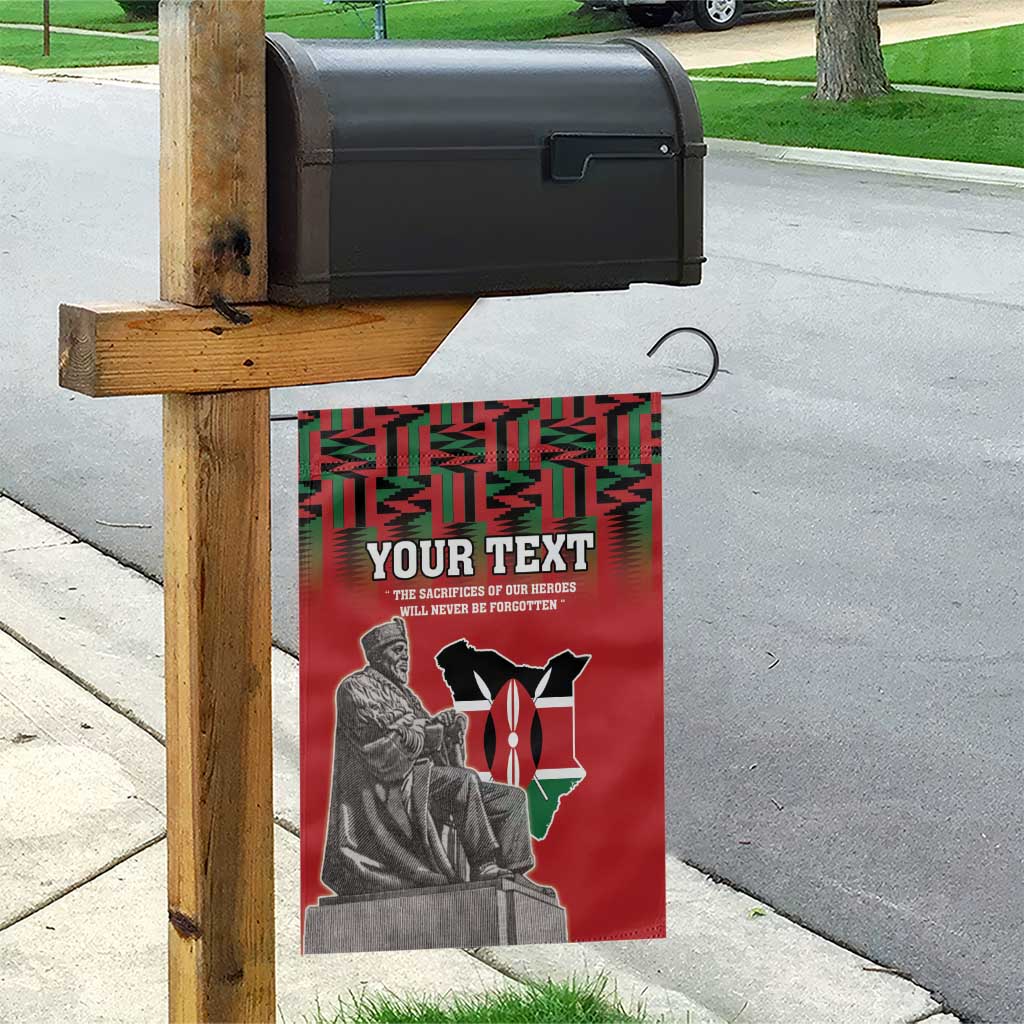 Personalized Kenya Mashujaa Day Garden Flag Mzee Jomo Kenyatta With Coat Of Arms - Wonder Print Shop