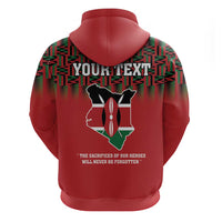 Personalized Kenya Mashujaa Day Hoodie Mzee Jomo Kenyatta With Coat Of Arms - Wonder Print Shop