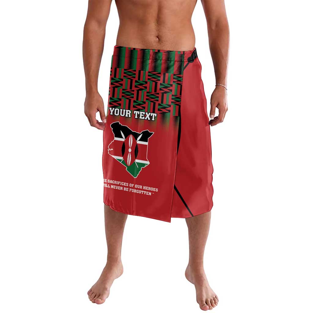 Personalized Kenya Mashujaa Day Lavalava Mzee Jomo Kenyatta With Coat Of Arms - Wonder Print Shop