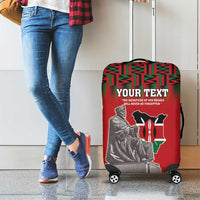 Personalized Kenya Mashujaa Day Luggage Cover Mzee Jomo Kenyatta With Coat Of Arms - Wonder Print Shop