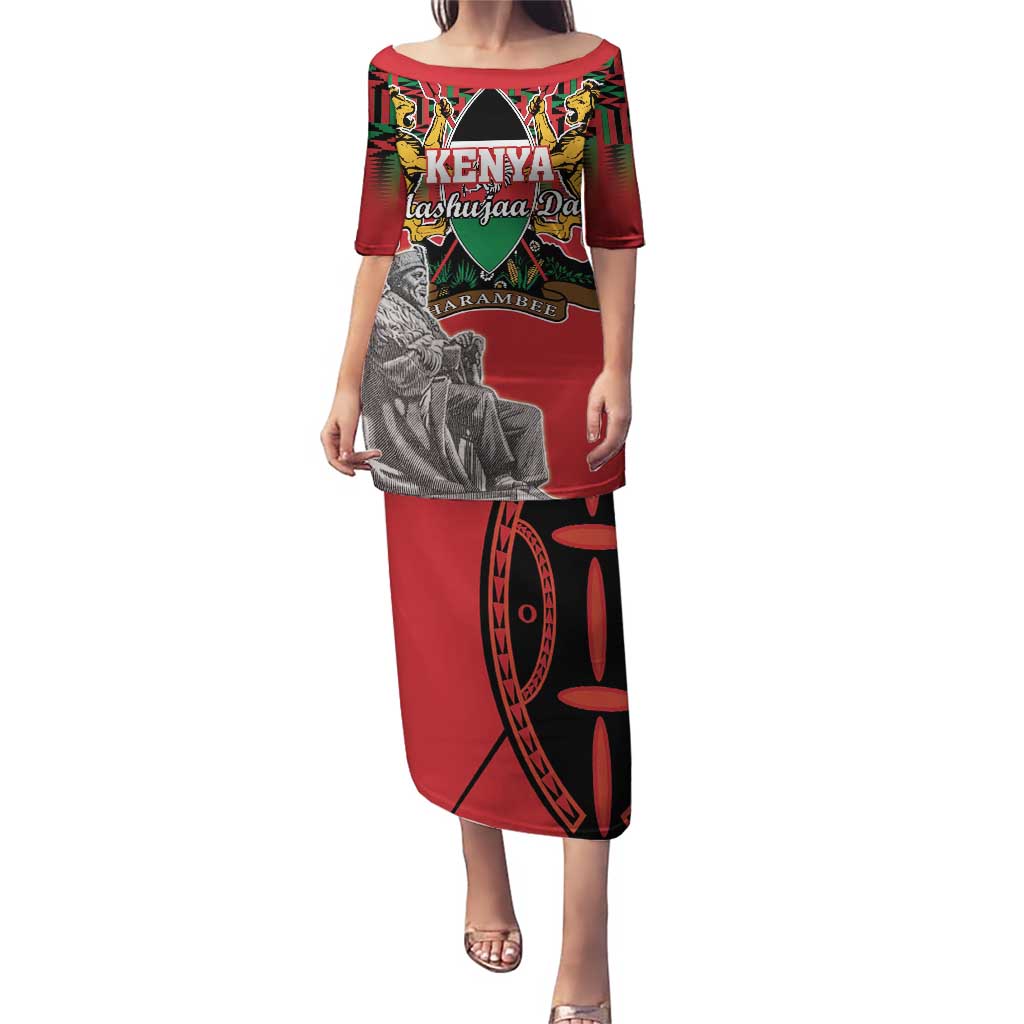 Personalized Kenya Mashujaa Day Puletasi Mzee Jomo Kenyatta With Coat Of Arms - Wonder Print Shop