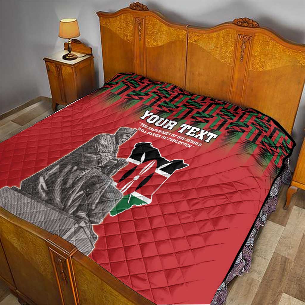 Personalized Kenya Mashujaa Day Quilt Mzee Jomo Kenyatta With Coat Of Arms - Wonder Print Shop