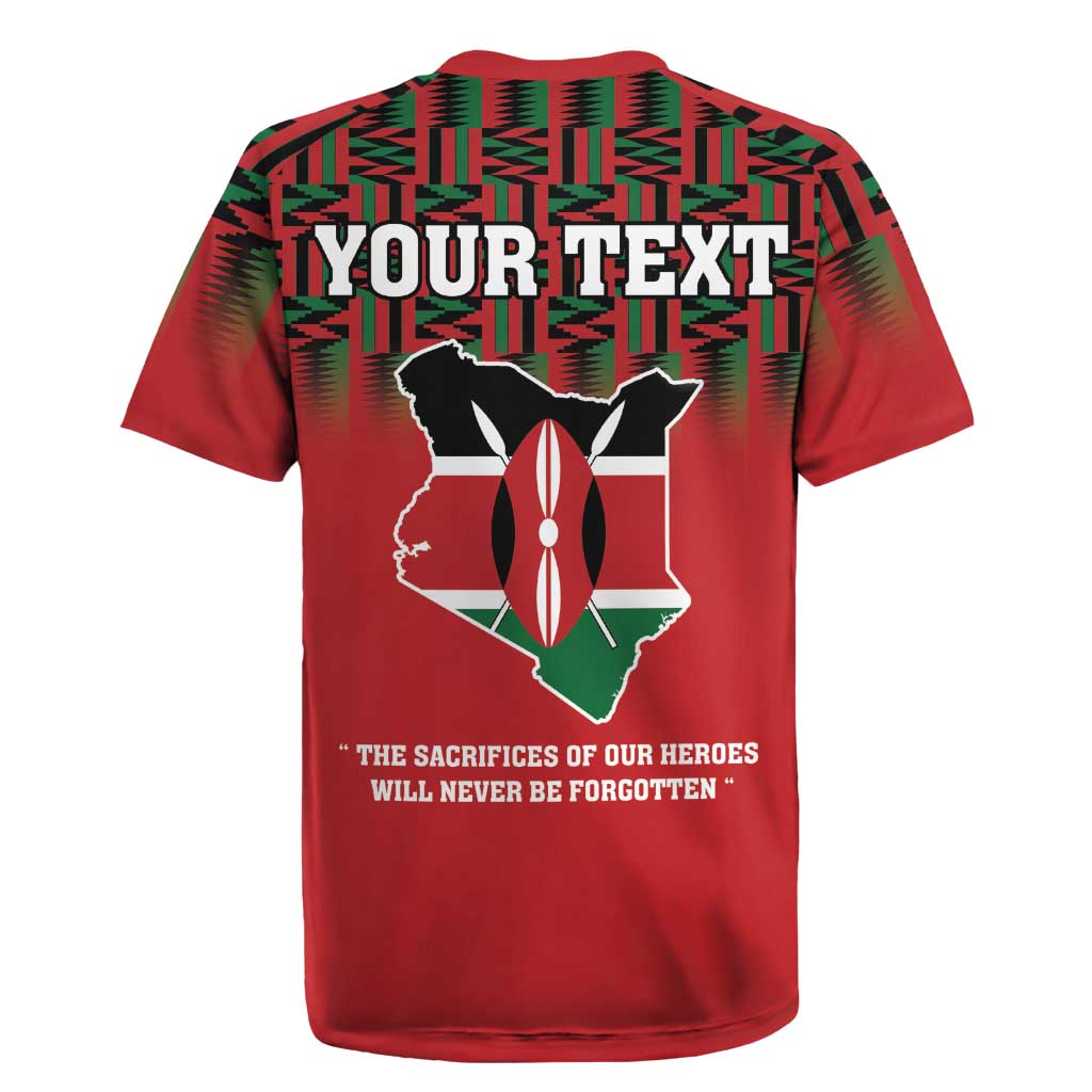 Personalized Kenya Mashujaa Day Rugby Jersey Mzee Jomo Kenyatta With Coat Of Arms - Wonder Print Shop