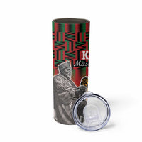 Kenya Mashujaa Day Skinny Tumbler Mzee Jomo Kenyatta With Coat Of Arms - Wonder Print Shop