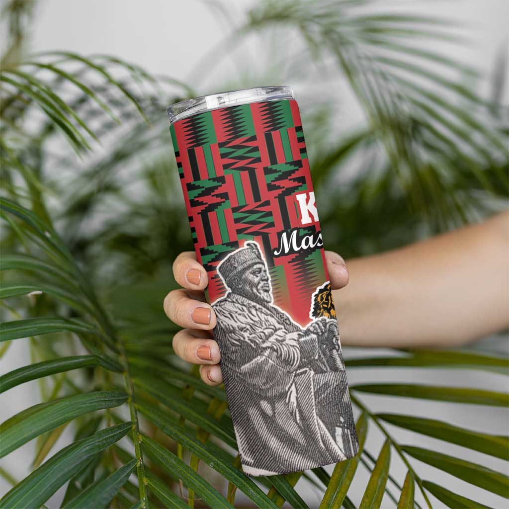 Kenya Mashujaa Day Skinny Tumbler Mzee Jomo Kenyatta With Coat Of Arms - Wonder Print Shop