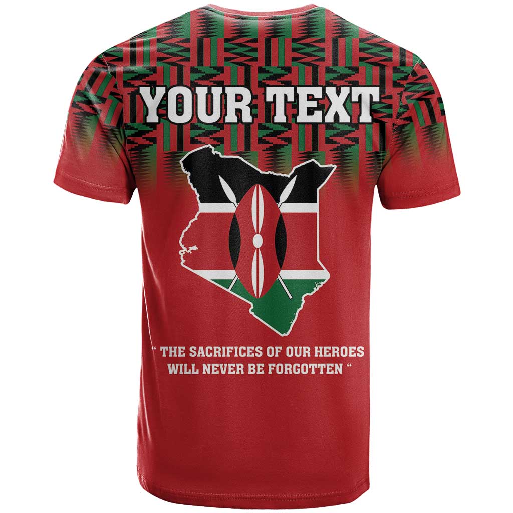 Personalized Kenya Mashujaa Day T Shirt Mzee Jomo Kenyatta With Coat Of Arms - Wonder Print Shop