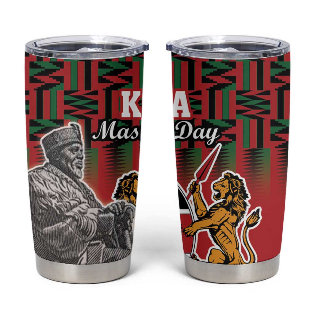 Kenya Mashujaa Day Tumbler Cup Mzee Jomo Kenyatta With Coat Of Arms - Wonder Print Shop