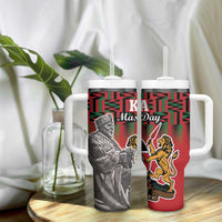 Kenya Mashujaa Day Tumbler With Handle Mzee Jomo Kenyatta With Coat Of Arms - Wonder Print Shop