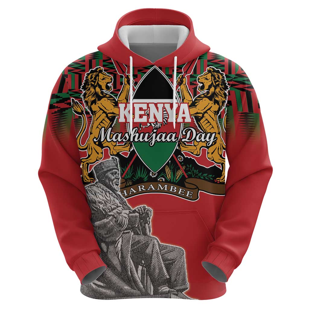 Personalized Kenya Mashujaa Day Zip Hoodie Mzee Jomo Kenyatta With Coat Of Arms - Wonder Print Shop
