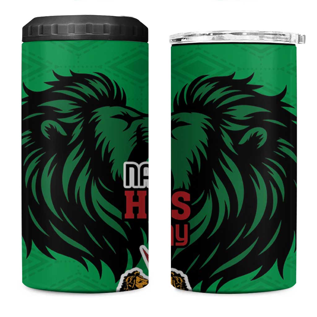 Kenya National Heroes Day 4 in 1 Can Cooler Tumbler Mashujaa With Lion Head And Coat Of Arms - Wonder Print Shop