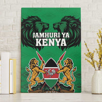 Kenya National Heroes Day Canvas Wall Art Mashujaa With Lion Head And Coat Of Arms - Wonder Print Shop