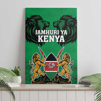 Kenya National Heroes Day Canvas Wall Art Mashujaa With Lion Head And Coat Of Arms - Wonder Print Shop