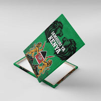 Kenya National Heroes Day Canvas Wall Art Mashujaa With Lion Head And Coat Of Arms - Wonder Print Shop