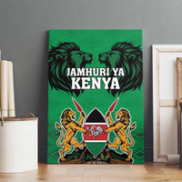 Kenya National Heroes Day Canvas Wall Art Mashujaa With Lion Head And Coat Of Arms - Wonder Print Shop