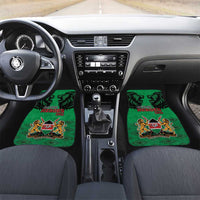 Kenya National Heroes Day Car Mats Mashujaa With Lion Head And Coat Of Arms - Wonder Print Shop