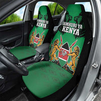 Kenya National Heroes Day Car Seat Cover Mashujaa With Lion Head And Coat Of Arms - Wonder Print Shop