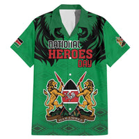 Kenya National Heroes Day Family Matching Mermaid Dress and Hawaiian Shirt Mashujaa With Lion Head And Coat Of Arms - Wonder Print Shop