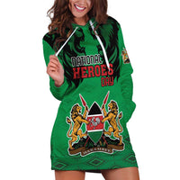 Kenya National Heroes Day Hoodie Dress Mashujaa With Lion Head And Coat Of Arms - Wonder Print Shop