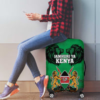 Kenya National Heroes Day Luggage Cover Mashujaa With Lion Head And Coat Of Arms - Wonder Print Shop