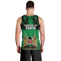 Kenya National Heroes Day Men Tank Top Mashujaa With Lion Head And Coat Of Arms - Wonder Print Shop