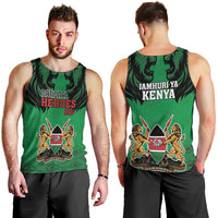 Kenya National Heroes Day Men Tank Top Mashujaa With Lion Head And Coat Of Arms - Wonder Print Shop