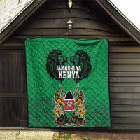 Kenya National Heroes Day Quilt Mashujaa With Lion Head And Coat Of Arms - Wonder Print Shop