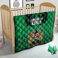 Kenya National Heroes Day Quilt Mashujaa With Lion Head And Coat Of Arms - Wonder Print Shop