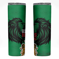 Kenya National Heroes Day Skinny Tumbler Mashujaa With Lion Head And Coat Of Arms - Wonder Print Shop