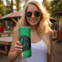 Kenya National Heroes Day Skinny Tumbler Mashujaa With Lion Head And Coat Of Arms - Wonder Print Shop