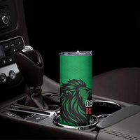 Kenya National Heroes Day Skinny Tumbler Mashujaa With Lion Head And Coat Of Arms - Wonder Print Shop
