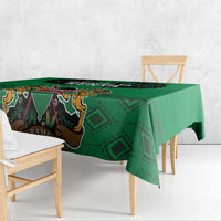 Kenya National Heroes Day Tablecloth Mashujaa With Lion Head And Coat Of Arms - Wonder Print Shop