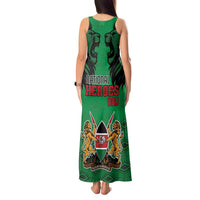 Kenya National Heroes Day Tank Maxi Dress Mashujaa With Lion Head And Coat Of Arms - Wonder Print Shop