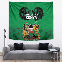 Kenya National Heroes Day Tapestry Mashujaa With Lion Head And Coat Of Arms - Wonder Print Shop