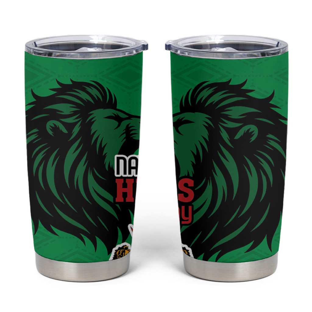 Kenya National Heroes Day Tumbler Cup Mashujaa With Lion Head And Coat Of Arms - Wonder Print Shop