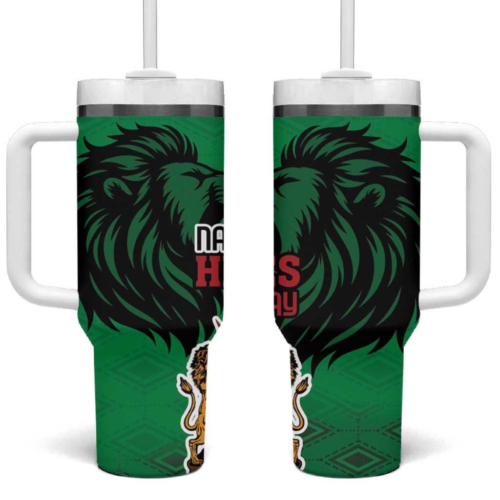 Kenya National Heroes Day Tumbler With Handle Mashujaa With Lion Head And Coat Of Arms - Wonder Print Shop