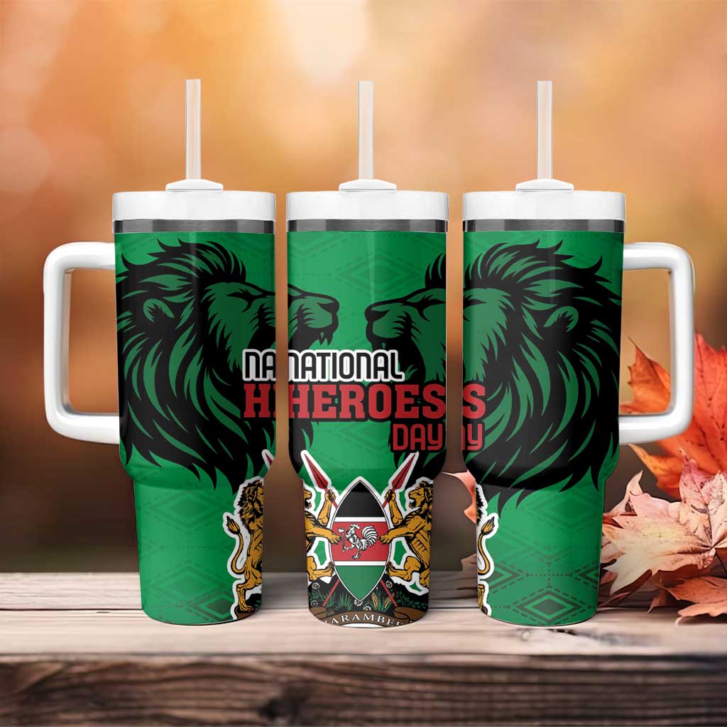 Kenya National Heroes Day Tumbler With Handle Mashujaa With Lion Head And Coat Of Arms - Wonder Print Shop