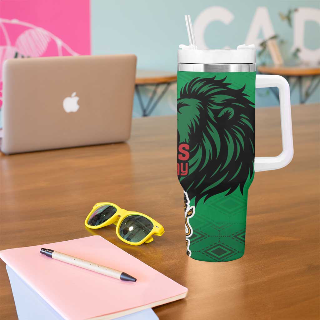 Kenya National Heroes Day Tumbler With Handle Mashujaa With Lion Head And Coat Of Arms - Wonder Print Shop