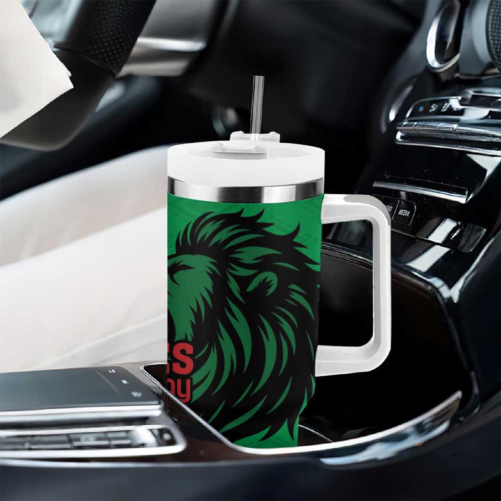 Kenya National Heroes Day Tumbler With Handle Mashujaa With Lion Head And Coat Of Arms - Wonder Print Shop