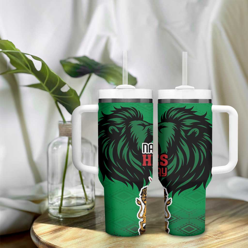 Kenya National Heroes Day Tumbler With Handle Mashujaa With Lion Head And Coat Of Arms - Wonder Print Shop