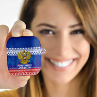 Russia Christmas AirPods Case Double Headed Eagle Christmas Patterns - Wonder Print Shop