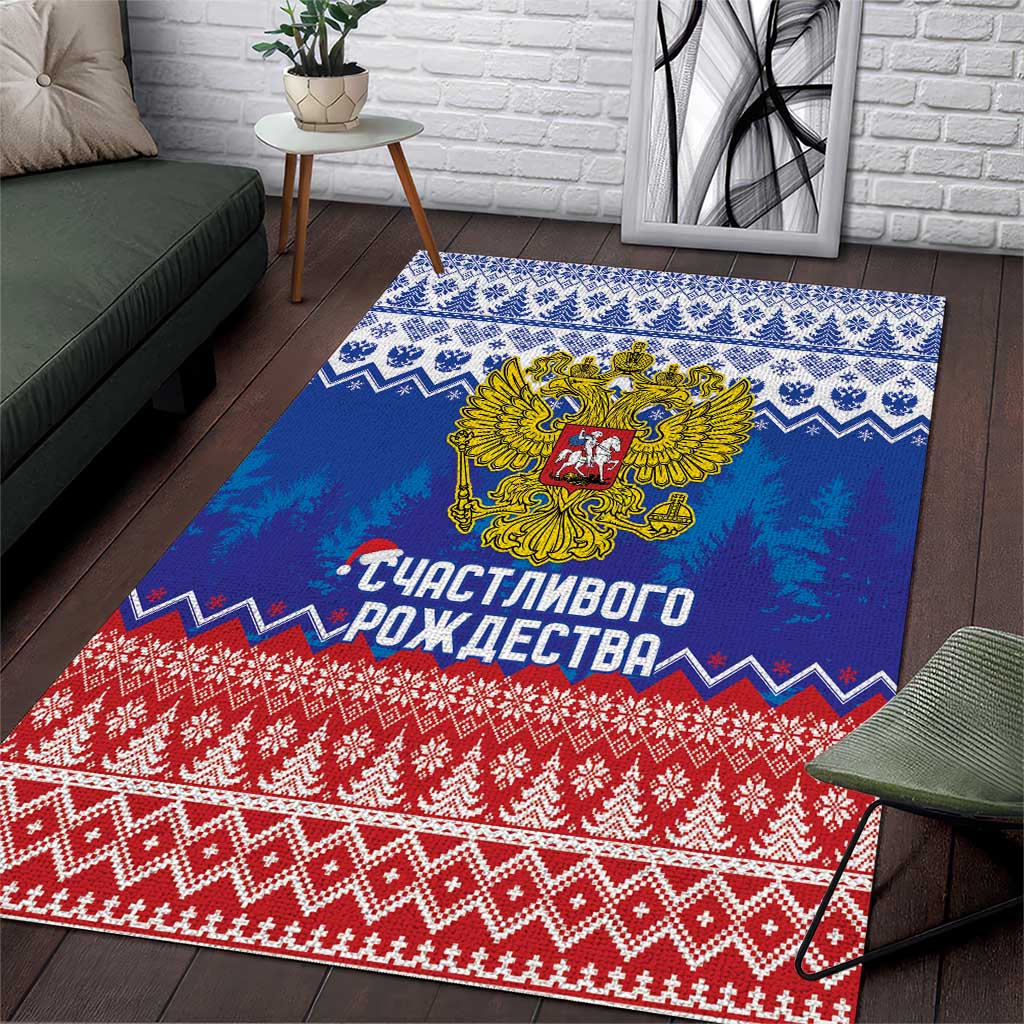 Russia Christmas Area Rug Double Headed Eagle Christmas Patterns - Wonder Print Shop