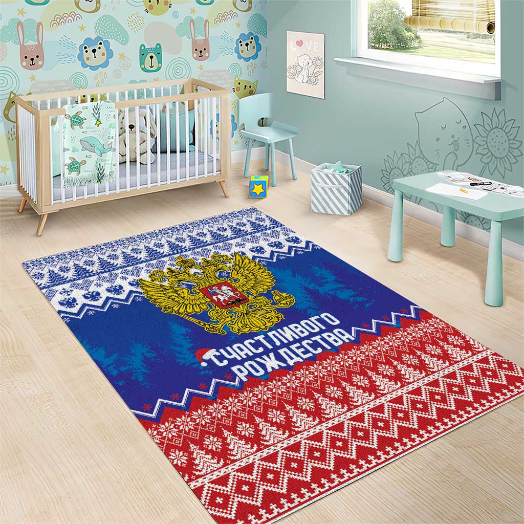 Russia Christmas Area Rug Double Headed Eagle Christmas Patterns - Wonder Print Shop