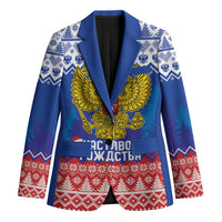 Russia Christmas Blazer Double Headed Eagle Christmas Patterns - Wonder Print Shop
